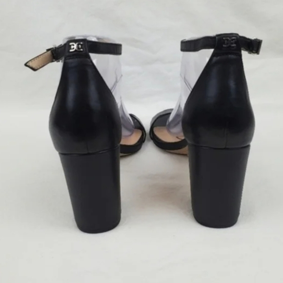 Sam Edelman Odila black leather chunky heel sandals size 9M - Picture 6 of 10
